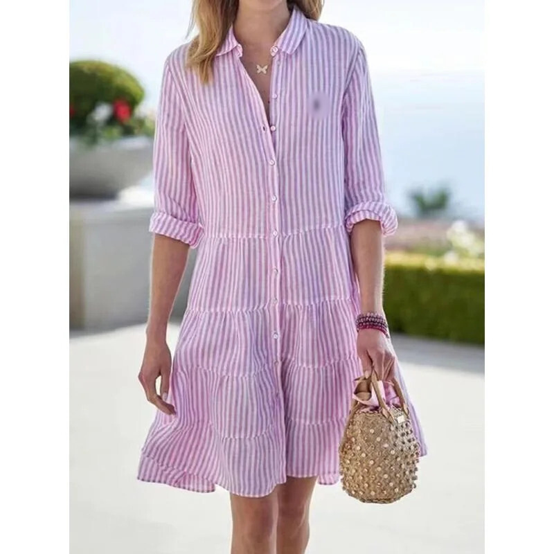 Striped Shirt Dress