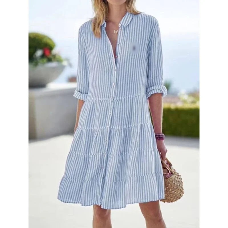 Striped Shirt Dress