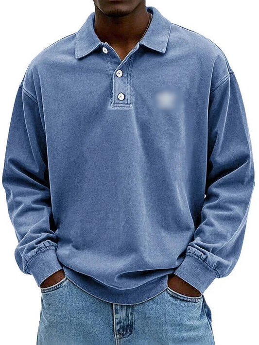 Men’s Casual Long Sleeve Polo